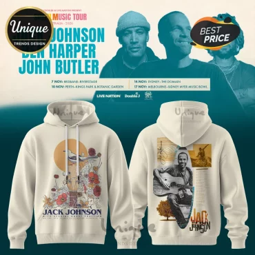Jack Johnson Surf Music Tour 2026 Australia Concert Hoodie