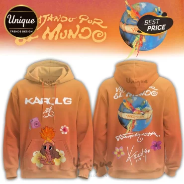 Karol G Tropitour World Travel Orange Ombre Limited Edition Hoodie