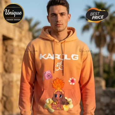 Karol G Tropitour World Travel Orange Ombre Limited Edition Hoodie
