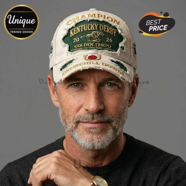 Kentucky Derby 2026 Champion Golden Tempo Distressed Baseball Cap