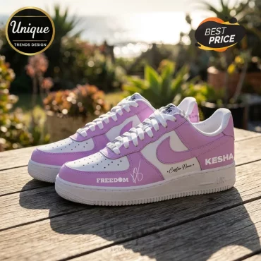 Kesha x The Freedom Tour 2026 Purple Air Force 1 Sneakers