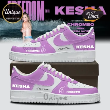 Kesha x The Freedom Tour 2026 Purple Air Force 1 Sneakers