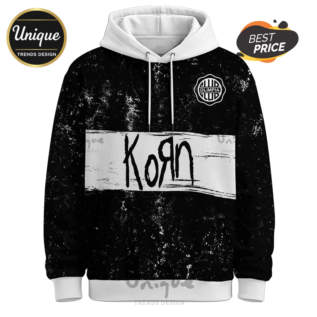 Korn & Olimpia Grunge Personalized Hoodie Korn & Olimpia Grunge Personalized Hoodie