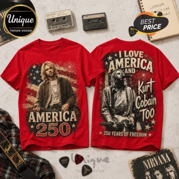 Kurt Cobain x America 250 Years of Freedom Red T-Shirt