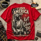 Kurt Cobain x America 250 Years of Freedom Red T-Shirt