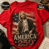 Kurt Cobain x America 250 Years of Freedom Red T-Shirt