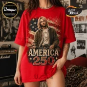 Kurt Cobain x America 250 Years of Freedom Red T-Shirt