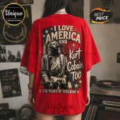 Kurt Cobain x America 250 Years of Freedom Red T-Shirt