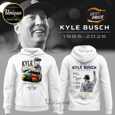 Kyle Busch Rowdy Legend NASCAR 1985-2026 Hoodie