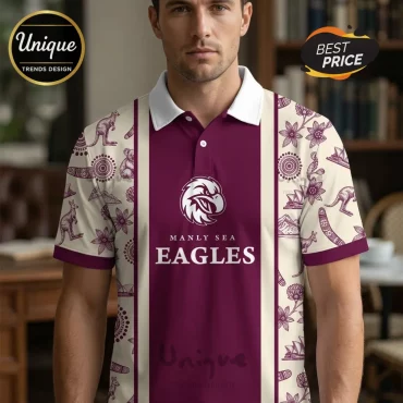 Manly Warringah Sea Eagles Indigenous Australian Polo Shirt