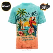 Margaritaville Changes in Latitudes Tropical Parrot Beach T-Shirt