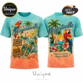 Margaritaville Changes in Latitudes Tropical Parrot Beach T-Shirt