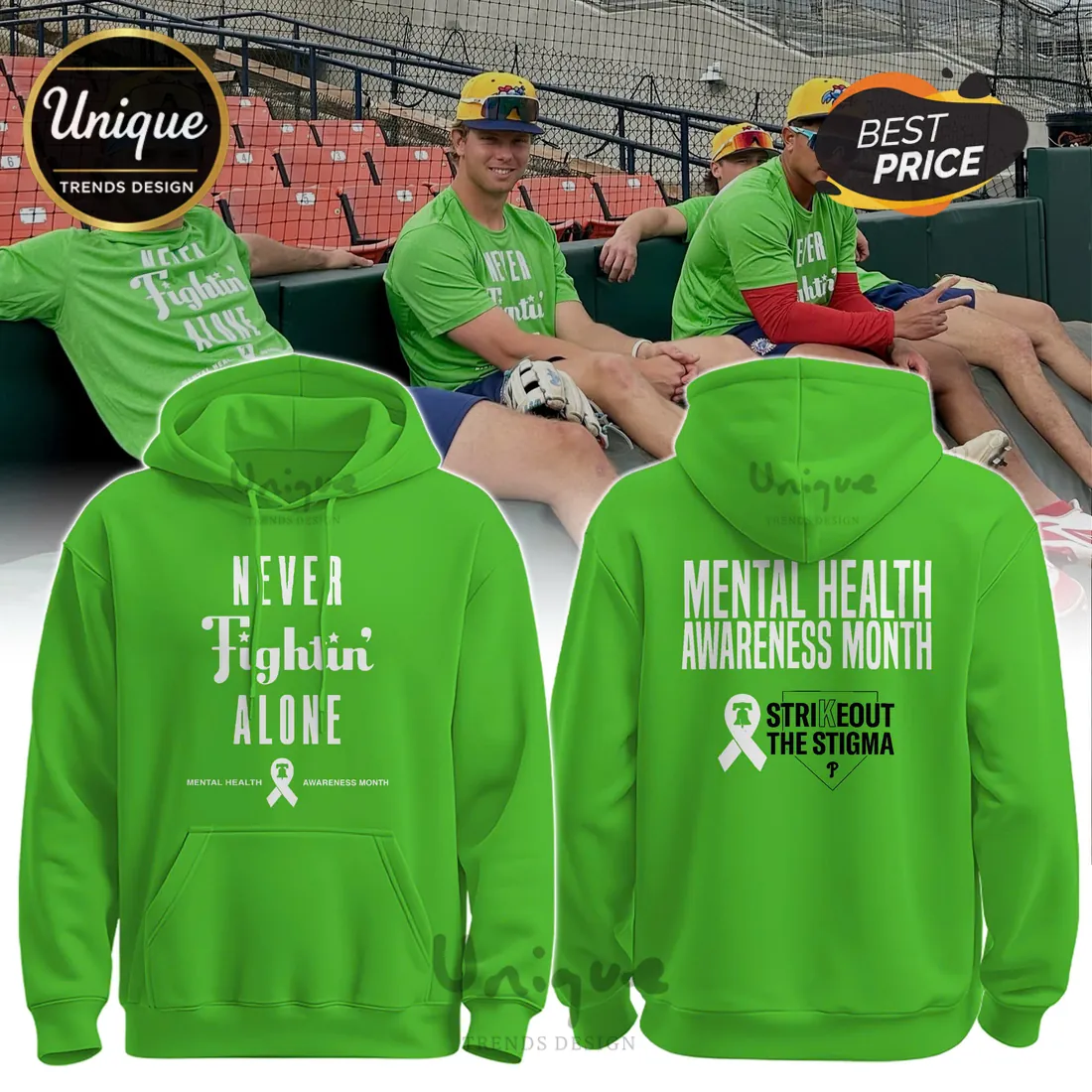 Mental Health Awareness Month Never Fightin’ Alone Hoodie 2026 Mental Health Awareness Month Never Fightin’ Alone Hoodie 2026