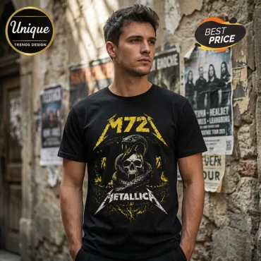 Metallica M72 World Tour 2026 Europe Skull Snake T-Shirt