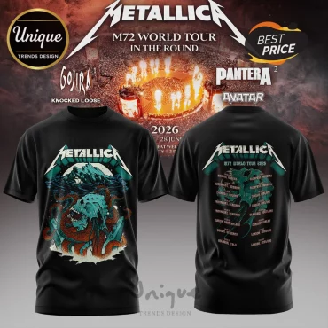 Metallica M72 World Tour 2026 Limited Edition Black T-Shirt