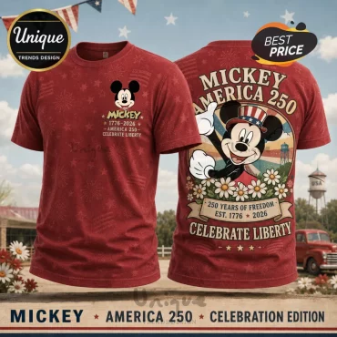 Mickey Mouse America 250th Anniversary Patriotic T-Shirt