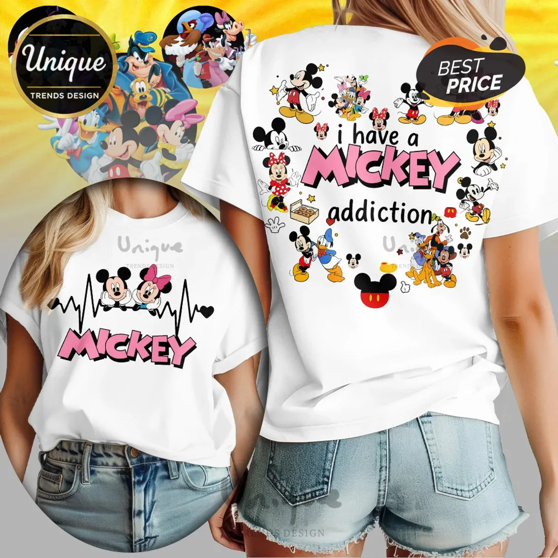 Mickey Mouse I Have a Mickey Addiction Cute Disney T-Shirt Mickey Mouse I Have a Mickey Addiction Cute Disney T-Shirt