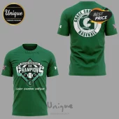 Green athletic t-shirt with Grace Christian Sanford 3A Baseball Champions 2026 print and baseball diamond graphic!