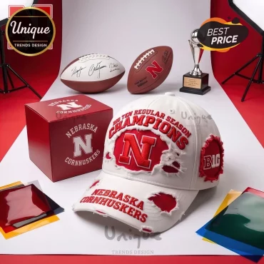 Nebraska Cornhuskers Big Ten Champions Distressed Baseball Cap