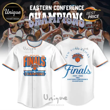 New York Knicks NBA Finals Conference Champions Baseball Jersey