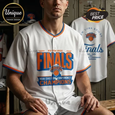 New York Knicks NBA Finals Conference Champions Baseball Jersey