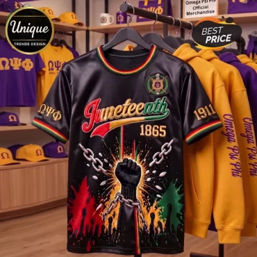 Omega Psi Phi Juneteenth 1865 Black Power Shirt