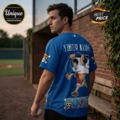 One Piece x Los Angeles Dodgers 2026 Luffy Blue Baseball Jersey