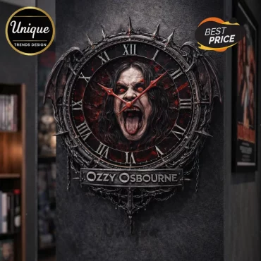 Ozzy Osbourne 3D Gothic Metal Screaming Face Decorative Wall Clock