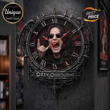 Ozzy Osbourne 3D Gothic Rock & Roll Decorative Premium Wall Clock