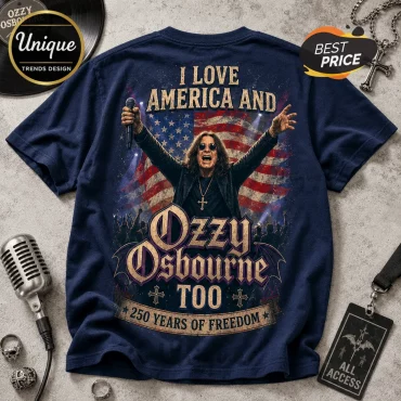Ozzy Osbourne America 250 Years of Freedom Patriotic T-Shirt