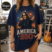 Ozzy Osbourne America 250 Years of Freedom Patriotic T-Shirt
