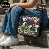 Peanuts Snoopy Beach Day Clear Orange Crossbody Bag