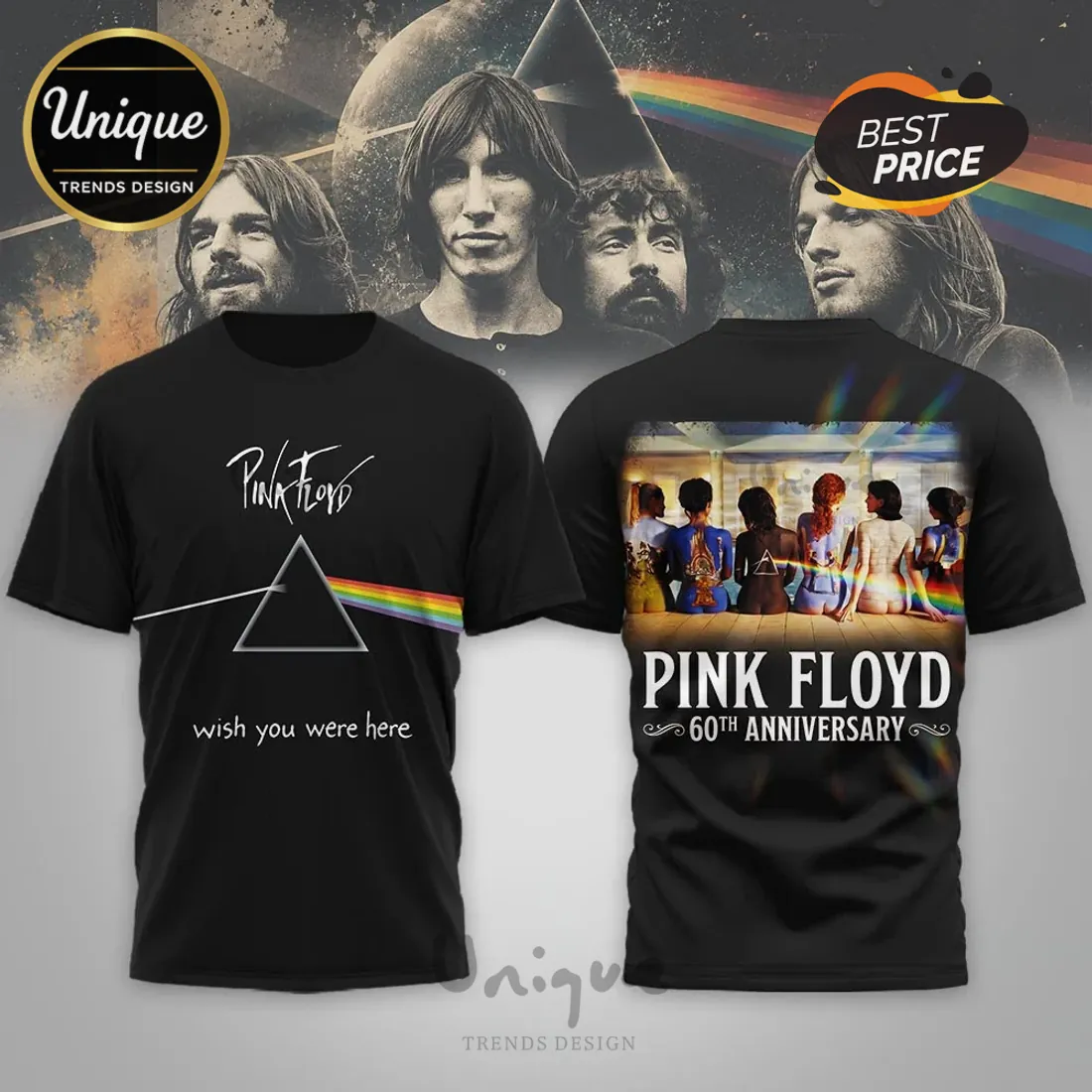 Pink Floyd 60th Anniversary Limited Edition Shirt Pink Floyd 60th Anniversary Limited Edition Shirt
