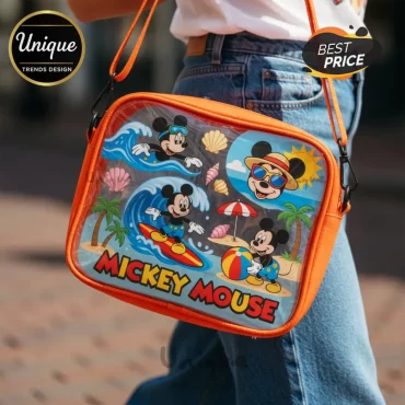 Premium Mickey Mouse Disney Summer Beach Clear Crossbody Bag