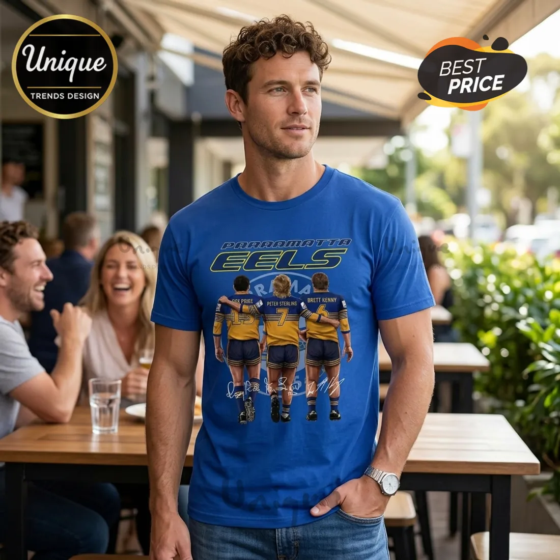 Premium Parramatta Eels Retro Rugby League T-Shirt Premium Parramatta Eels Retro Rugby League T-Shirt
