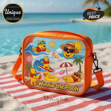 Premium Winnie the Pooh Summer Surf Clear Crossbody Bag