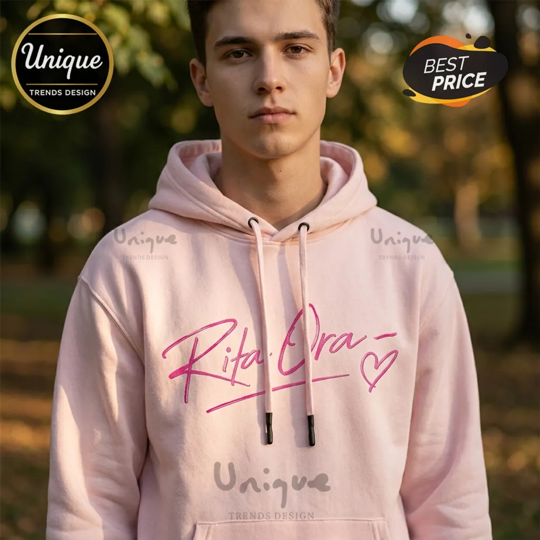Rita Ora 2026 Summer Tour Signature Pink Hoodie Rita Ora 2026 Summer Tour Signature Pink Hoodie