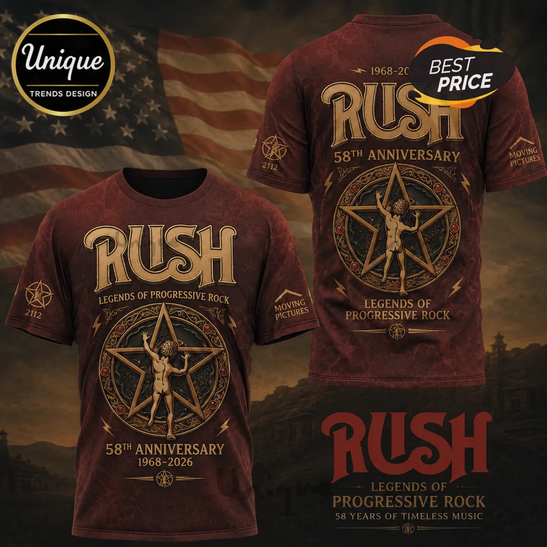 Rush 58th Anniversary 1968-2026 Limited Edition Shirt Rush 58th Anniversary 1968-2026 Limited Edition Shirt