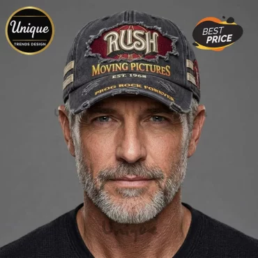 Rush Moving Pictures Distressed Baseball Cap
