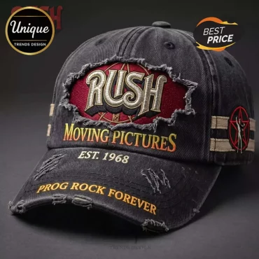 Rush Moving Pictures Distressed Baseball Cap