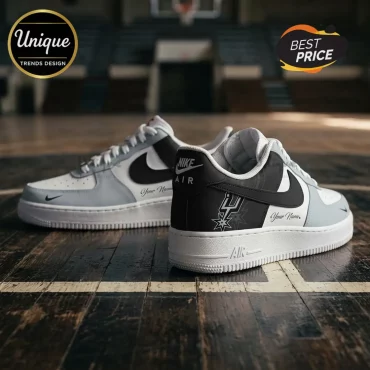 San Antonio Spurs Custom Name 2026 Playoffs Air Force 1 Sneakers