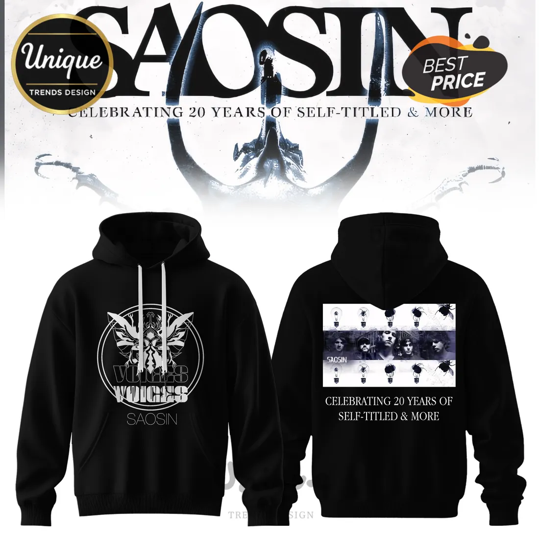 Saosin 20 Year Anniversary Self-Titled Album Hoodie 2026 Saosin 20 Year Anniversary Self-Titled Album Hoodie 2026