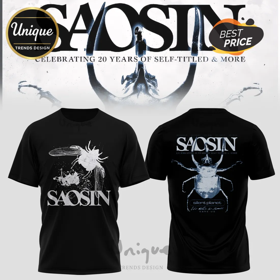 Saosin 20 Years Self-Titled Black Pullover Hoodie 2026 Saosin 20 Years Self-Titled Black Pullover Hoodie 2026