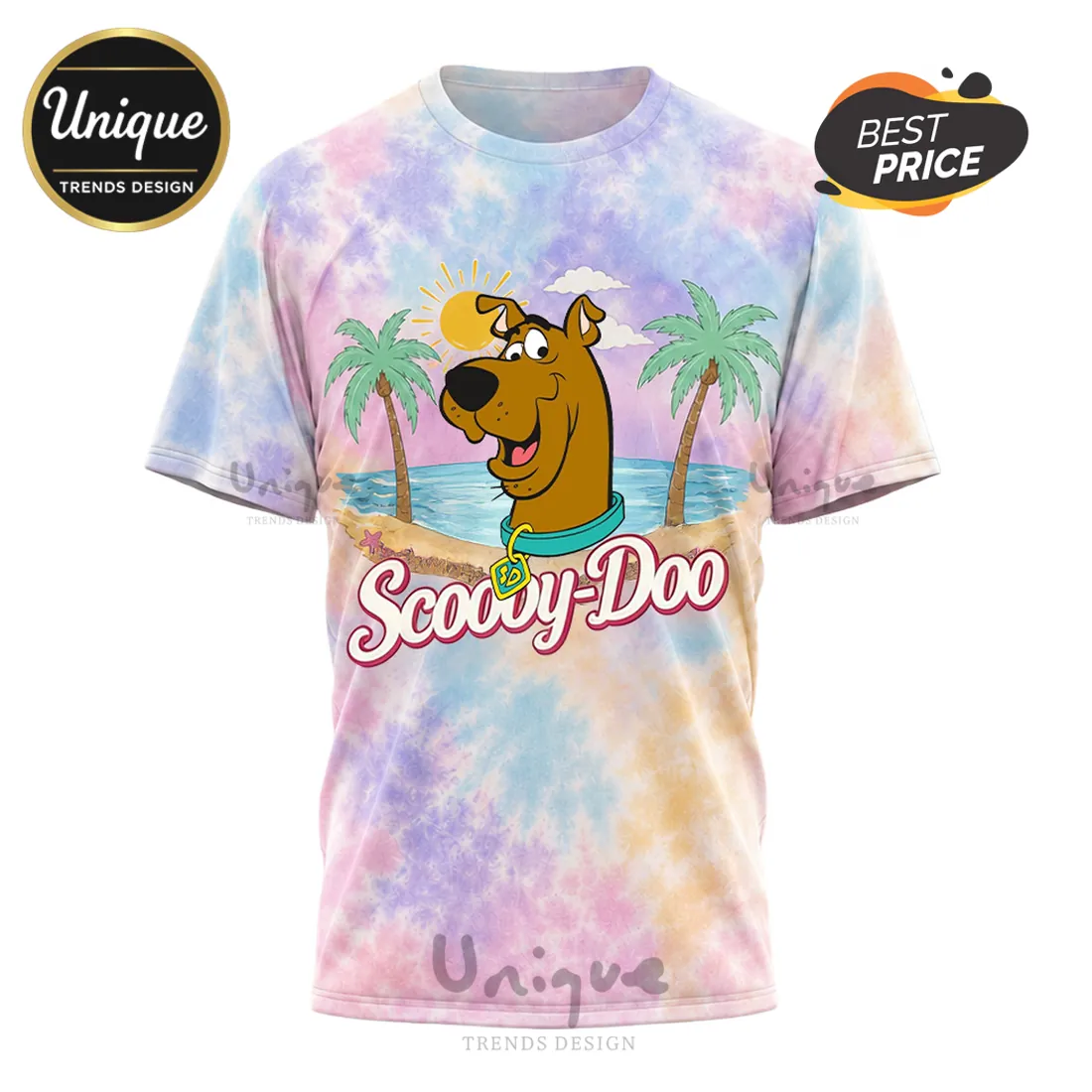 Scooby Doo Day Pastel Beach Road Trip Mystery Machine T-Shirt Scooby Doo Day Pastel Beach Road Trip Mystery Machine T-Shirt