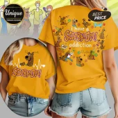 Scooby-Doo Heartbeat EKG Cartoon Character Addiction T-Shirt