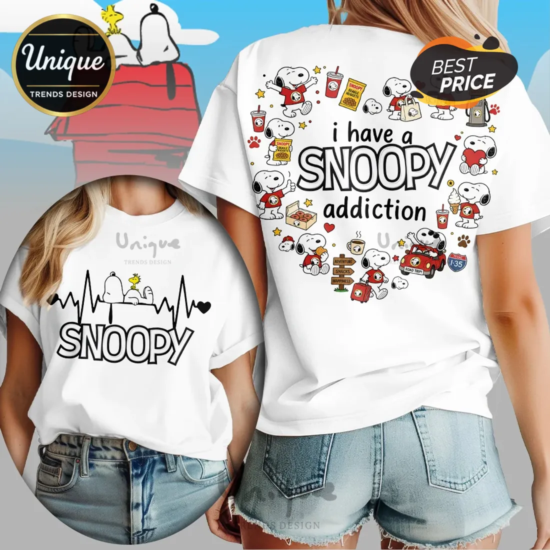 Snoopy Heartbeat I Have A Snoopy Addiction T-Shirt Snoopy Heartbeat I Have A Snoopy Addiction T-Shirt