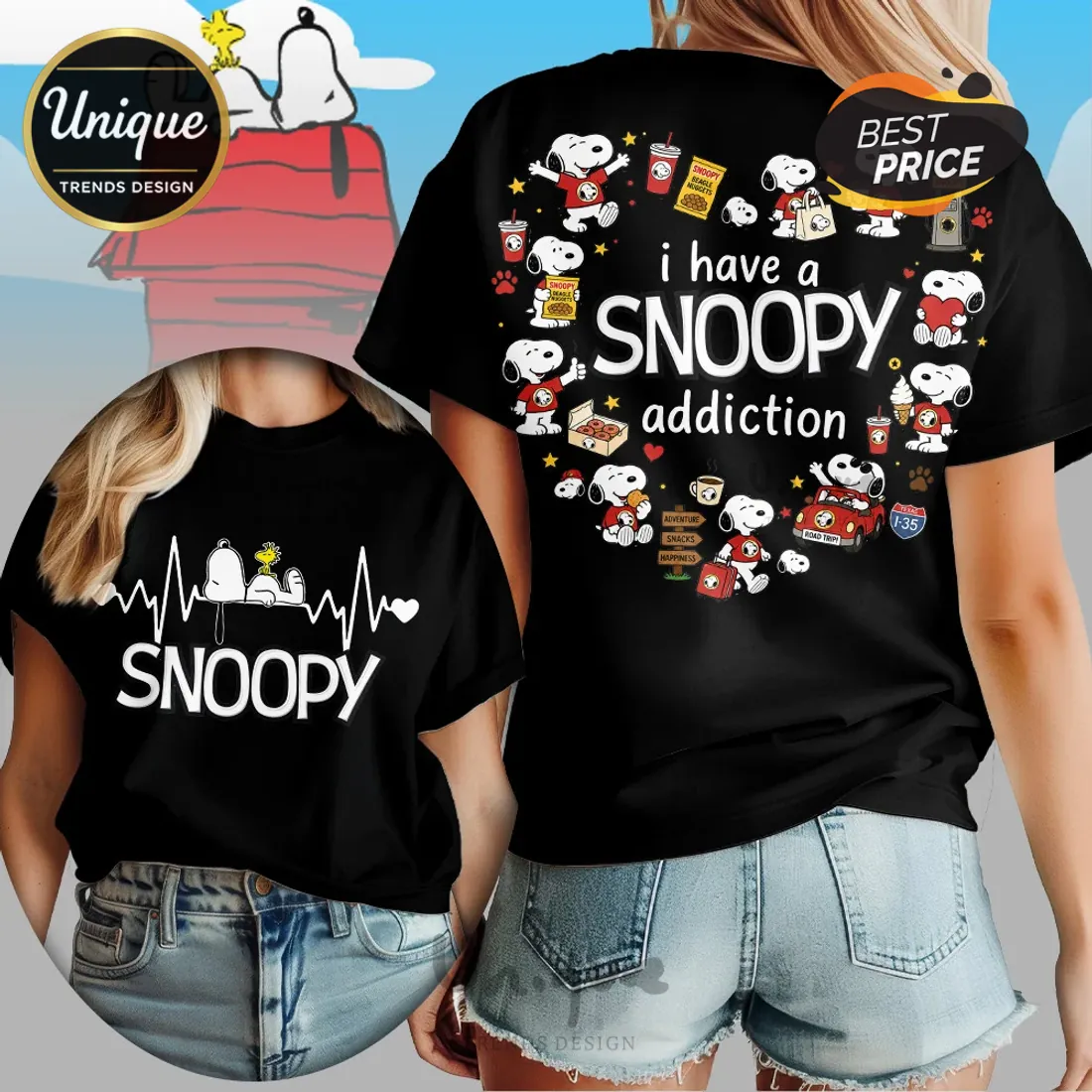 Snoopy Heartbeat I Have A Snoopy Addiction T-Shirt Snoopy Heartbeat I Have A Snoopy Addiction T-Shirt