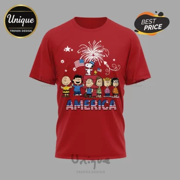 Snoopy Peanuts 250 Years Of Freedom USA Patriotic T-Shirt