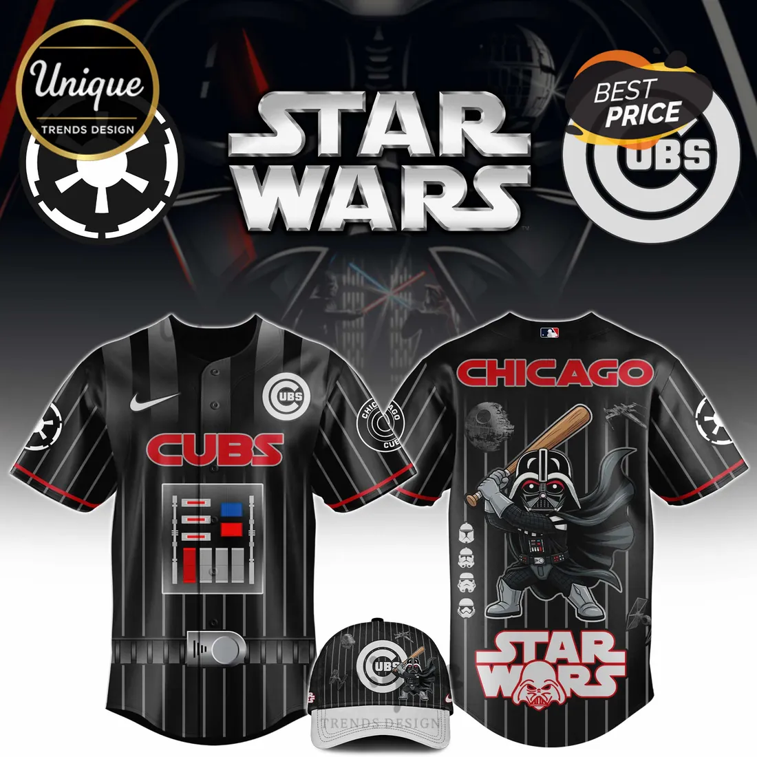 Star Wars Chicago Cubs Limited Edition Baseball Jersey Star Wars Chicago Cubs Limited Edition Baseball Jersey