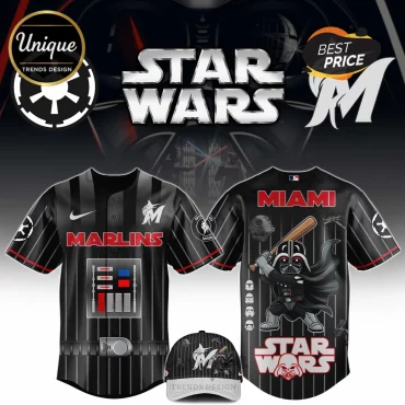 Star Wars Miami Marlins Limited Edition Pinstripe Baseball Jersey